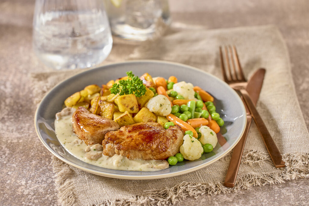 Vers aan tafel maaltijd